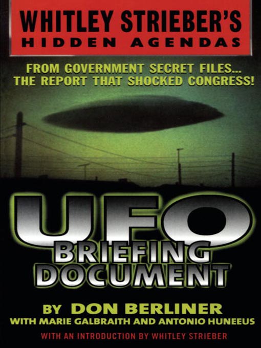 Title details for UFO Briefing Document by Don Berliner - Available